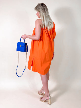 One Shoulder Midi Dress / Orange