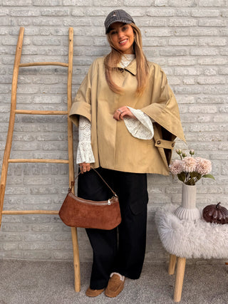 Everyday Poncho Jacket / Beige