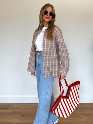 Iconic Statement Shirt / Taupe