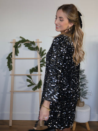 Glimmering Cocktail Dress / Black