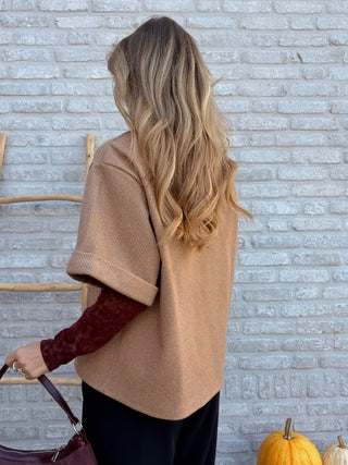 Boxy Blazer Vest / Camel