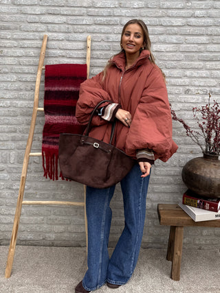 Oversized Puffer Jacket / Terracotta