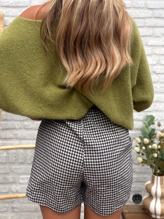 Cut-Out Soft Knit / Olive Green