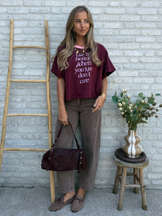 Statement Tee / Burgundy