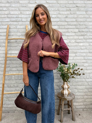 Pocket Teddy Gilet / Old Rose