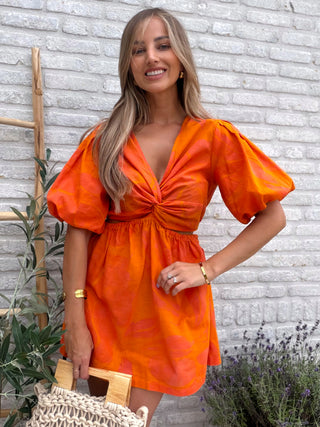 Sunset Twist Dress / Orange