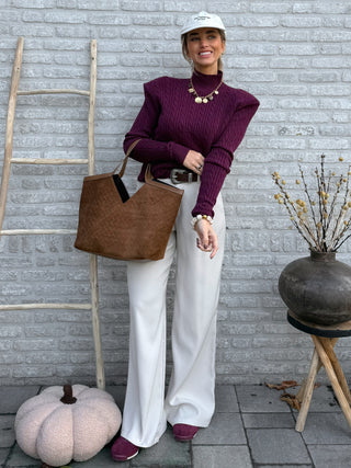 Wide Classy Trousers / Beige