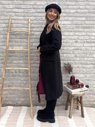 Long Wool Coat / Black