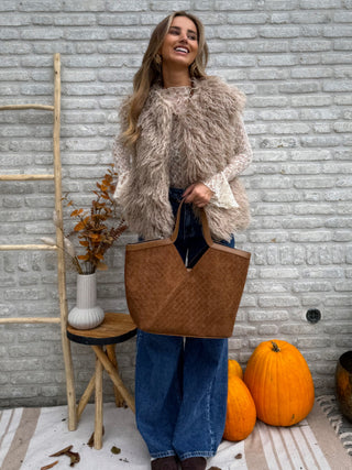 Fluffy Gilet / Beige