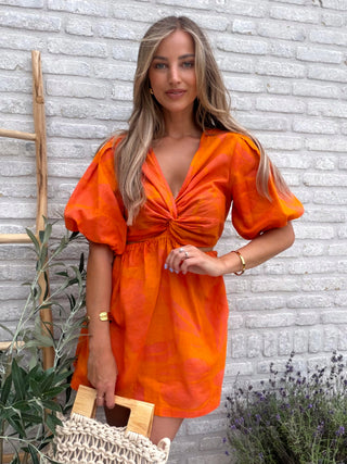 Sunset Twist Dress / Orange