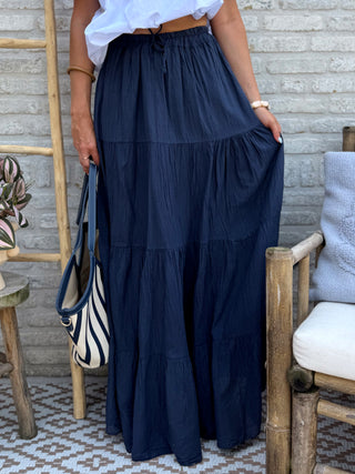 Flowy Maxi Skirt / Dark Blue