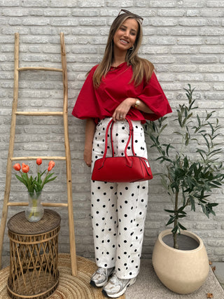 Effortless Puff Blouse / Red