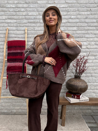 Stretch Straight Jeans / Chocolate Brown