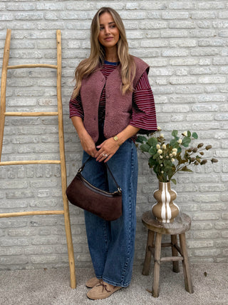 Pocket Teddy Gilet / Old Rose