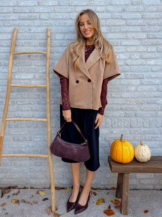 Boxy Blazer Vest / Camel