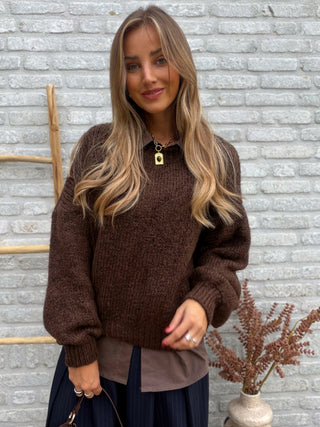 Soft Balloon Knit / Brown