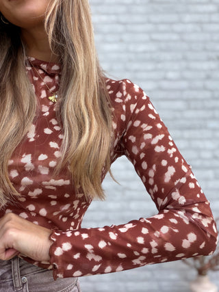 Sheer Bambi Top / Camel