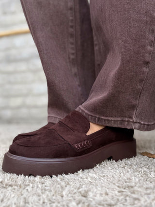 Chunky Suėde Loafers / Chocolate Brown
