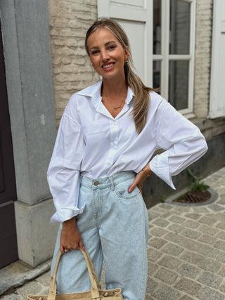 Teacher Oversized Shirt / White