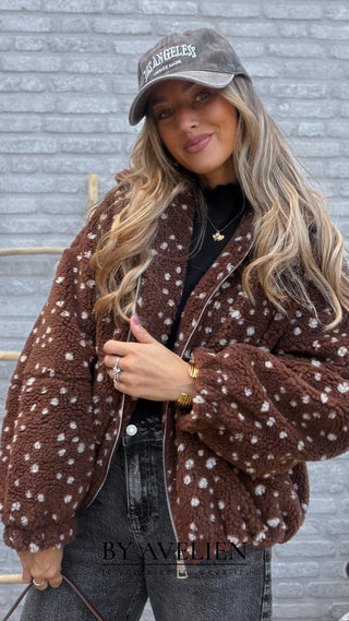 Oversized Teddy Jacket / Bambi Brown