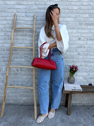 Soft Dolmans Sleeve Top / Wit