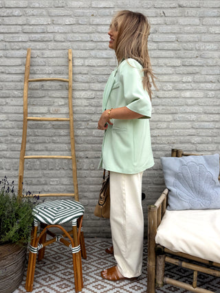 Short Sleeve Blazer / Mint Green