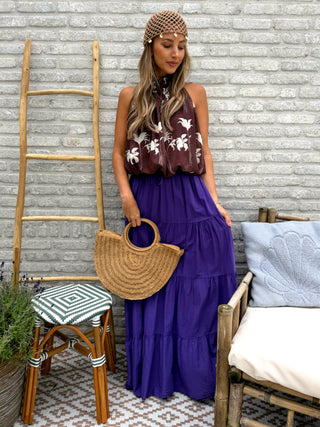 Flowy Maxi Skirt / Purple