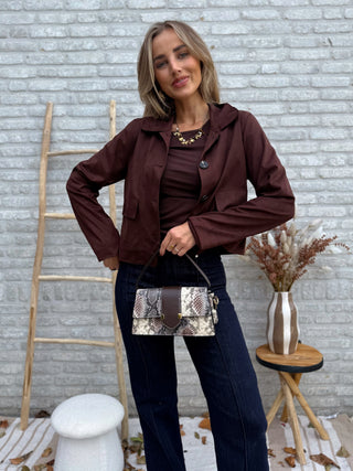 Suede Classy Jacket / Brown