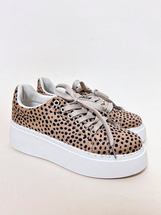 Platform Leopard Sneakers / Beige