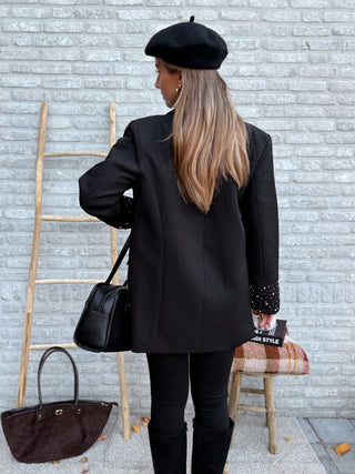 Diamond Detail Blazer / Black