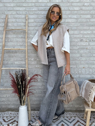 Cozy Street Vest / Beige