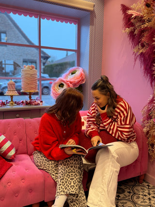 Cozy Button Cardigan / Red