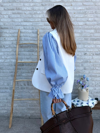 Layered Chic Vest Blazer / Blue