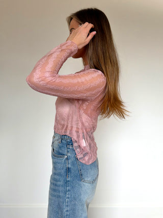 Lace Layering Top / Pink