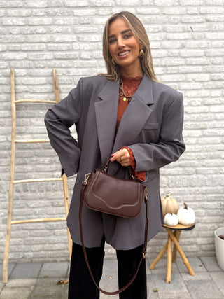 Sheer Lace Longsleeve / Terracotta