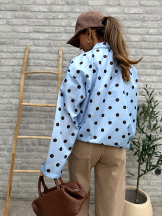 Polka Dot Multi-Way Jacket / Blue