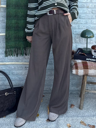 Wide Classy Trousers / Brown