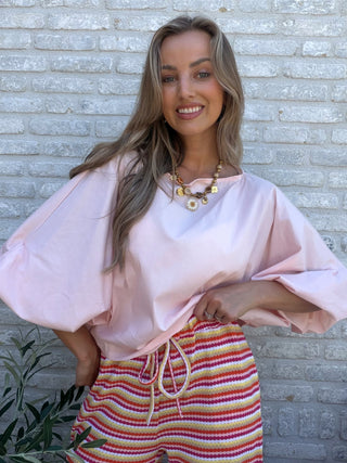 Effortless Puff Blouse / Light Pink
