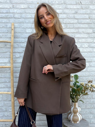 Oversized Longsleeve Blazer / Brown