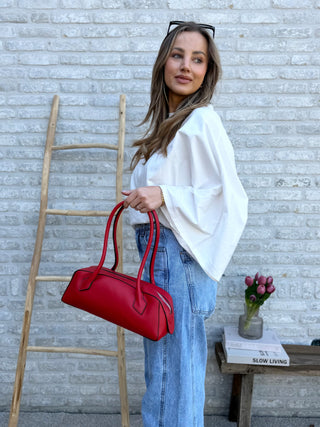 Soft Dolmans Sleeve Top / Wit