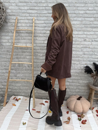 Chunky Knee Boots / Espresso Brown