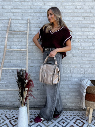 Soft Teddy Gilet / Bordeaux