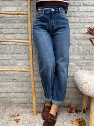 Mid Mom Jeans / Blue
