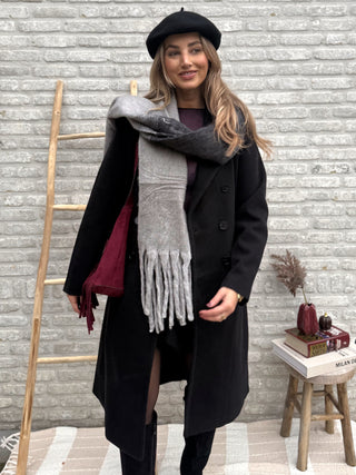 Long Wool Coat / Black