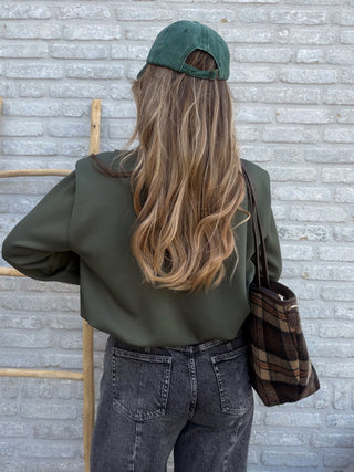 Shoulder Detailed Blouse / Khaki