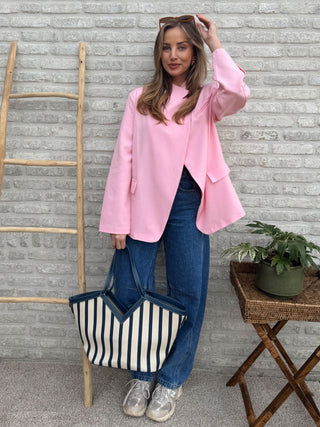 Minimal Chic Blazer / Baby Pink