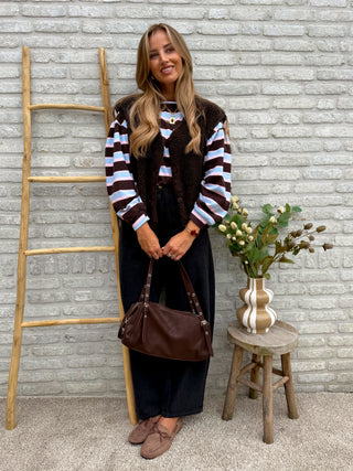 Pocket Teddy Gilet / Brown