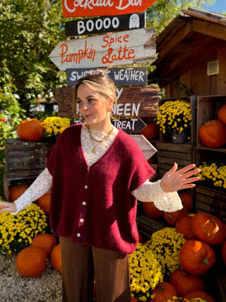 Loose Cozy Knit / Bordeaux