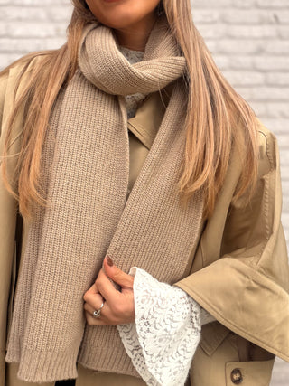 Knit Scarf / Taupe