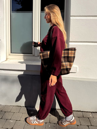 Corduroy Co-Ord Set / Burgundy